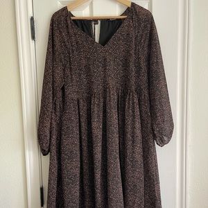 Madewell Crinkle Georgette V-Neck Babydoll Dress